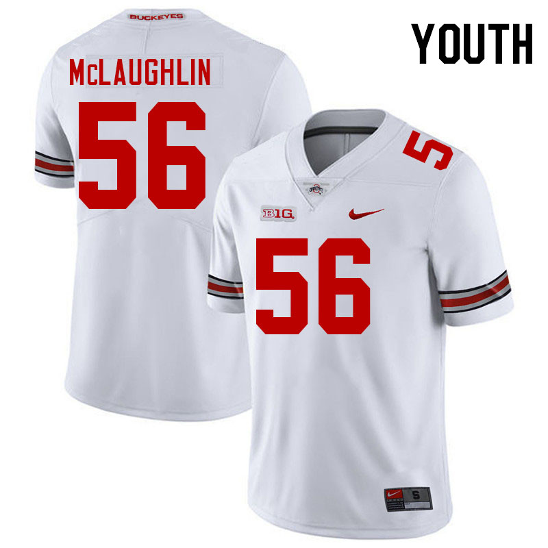 Ohio State Buckeyes Seth McLaughlin Youth #56 Authentic White College Football Jersey 2404GLDX3